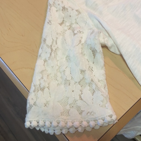 Meadow Rue Flocked Lace T-top Size XS - Picture 2 of 4